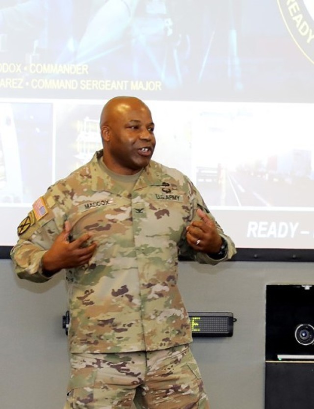 Col. Landis Maddox, the commander of the Joint Munitions Command, was amped up throughout his first ever enterprise-wide Town Hall address, which took place Wed., Jan 19 at the command’s headquarters in Rock Island, Illinois. 