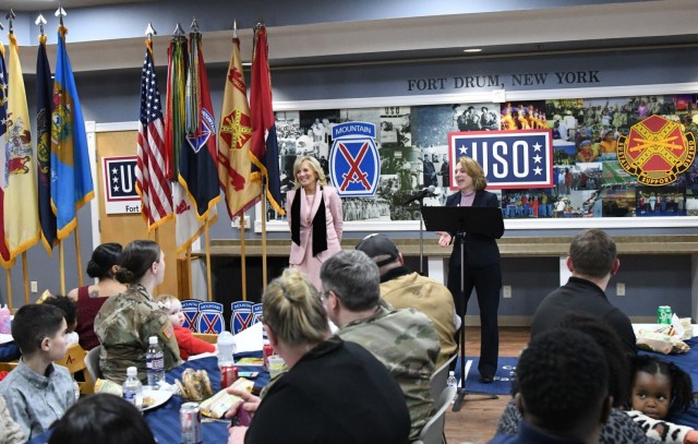 First Lady Jill Biden meets with Soldiers, family members during Fort Drum tour