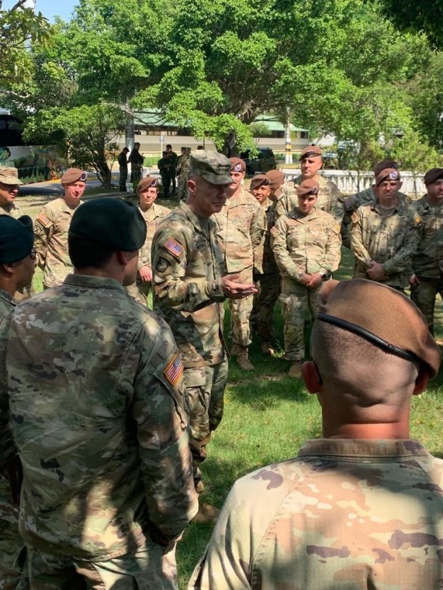 The 40th Chief of Staff of the Army, Gen. James C. McConville, visited Deputy Commander of the Colombian Army Maj. Gen. Juan Vicente Perez Duran at Tolemaida Air Base, Colombia, Jan. 30, 2023.  While there, McConville met with U.S. country teams...