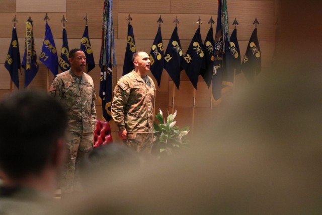 Brig. Gen. Daryl O. Hood and Command Sgt. Maj. Jorge Arzabala