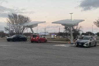 Solar-powered vehicle charging station now available on Fort Hood; more coming