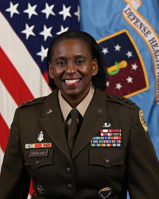 Lt. Gen. Telita Crosland, director of the Defense Health Agency, poses for her official portrait. She graduated from West Point in 1989 and entered as an Army Medical Corps officer in 1993.