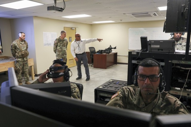 Army Gen. Daniel Hokanson, chief of the National Guard Bureau, visits with Puerto Rico National Guardsmen at the Camp Santiago Joint Training Center, Salinas, Puerto Rico, Feb. 4, 2023.