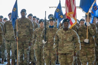 FORT HUACHUCA, Ariz. – 2nd Battalion, 13th Aviation Regiment Regulators welcomed Command Sgt. Maj. Chasitie Lee during a traditional change of responsib...