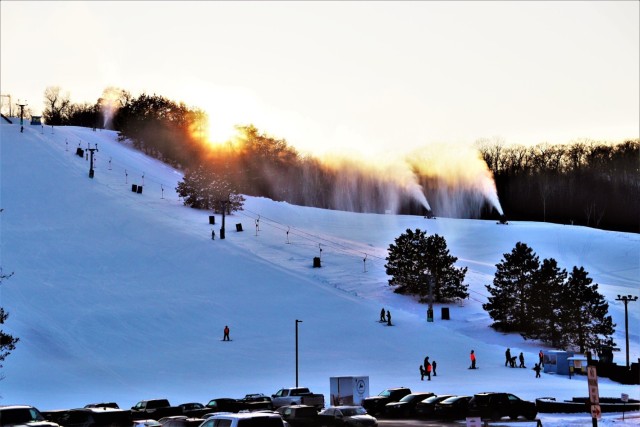 Sunset at Fort McCoy&#39;s Whitetail Ridge Ski Area