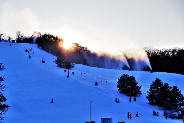 Sunset at Fort McCoy&#39;s Whitetail Ridge Ski Area