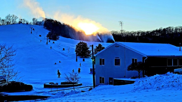 Sunset at Fort McCoy&#39;s Whitetail Ridge Ski Area