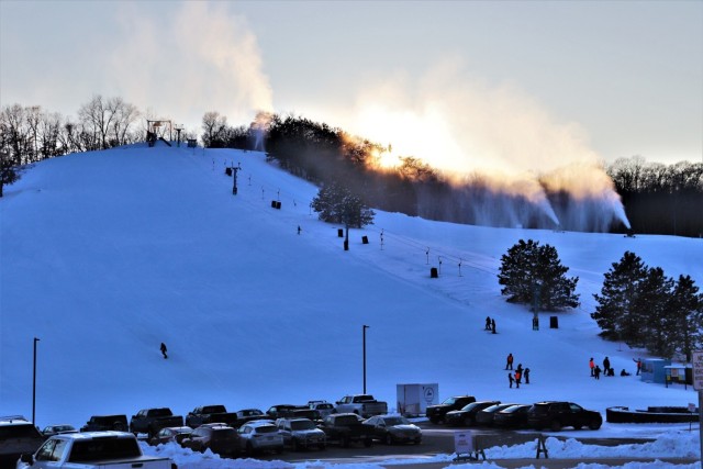 Sunset at Fort McCoy&#39;s Whitetail Ridge Ski Area