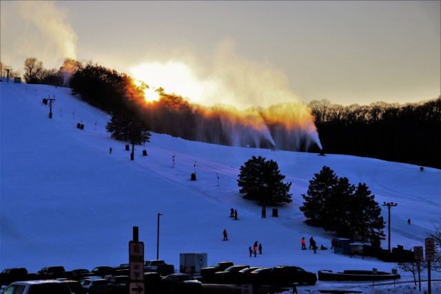 Sunset at Fort McCoy&#39;s Whitetail Ridge Ski Area