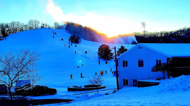 Sunset at Fort McCoy&#39;s Whitetail Ridge Ski Area