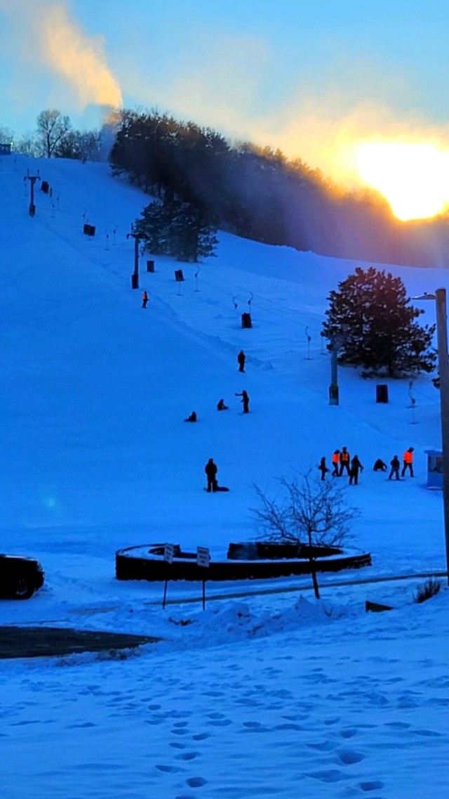 Sunset at Fort McCoy&#39;s Whitetail Ridge Ski Area