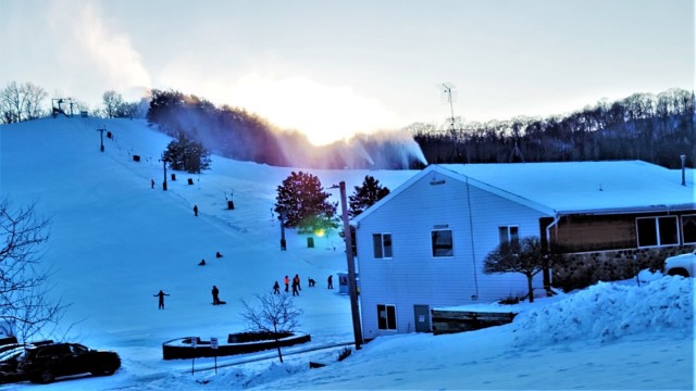 Sunset at Fort McCoy&#39;s Whitetail Ridge Ski Area