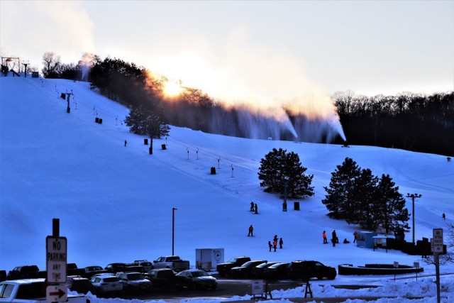 Sunset at Fort McCoy&#39;s Whitetail Ridge Ski Area