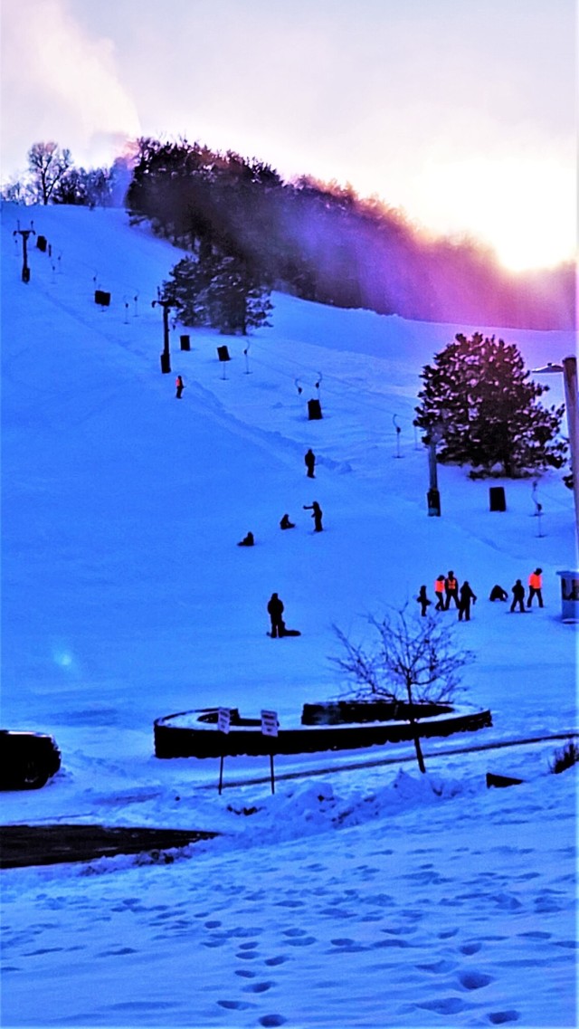 Sunset at Fort McCoy&#39;s Whitetail Ridge Ski Area