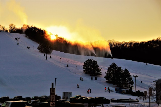 Sunset at Fort McCoy&#39;s Whitetail Ridge Ski Area