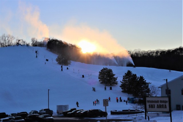 Sunset at Fort McCoy&#39;s Whitetail Ridge Ski Area