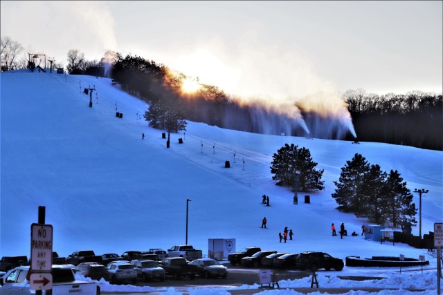 Sunset at Fort McCoy&#39;s Whitetail Ridge Ski Area