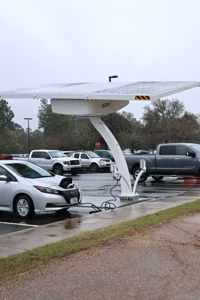 Fort Polk drives into future with solar charging stations, electric cars