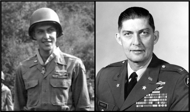 Van T. Barfoot after receiving his Medal of Honor during World War II, left, and as a colonel, right. The Virginia National Guard’s Fort Pickett will officially be redesignated Fort Barfoot on March 24, 2023, in honor of Barfoot, who has extensive Virginia ties.
