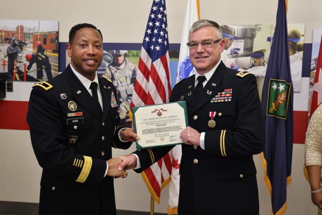 Brig. Gen. Daryl O. Hood and Maj. William J. Cook III