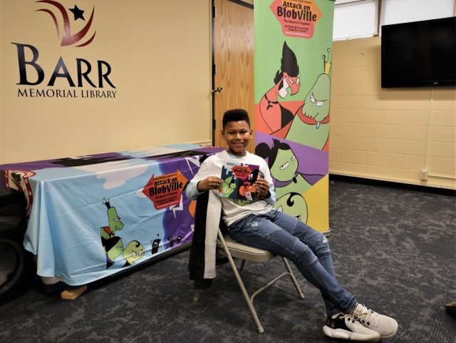 11-year-old Fort Knox student authors book, inspires others at Barr library reading