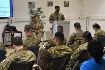 CHIEVRES AIR BASE, Belgium – Members of the 424th Air Base Squadron and U.S. Army Garrison Benelux held an observance honoring Black History Month at Ch...