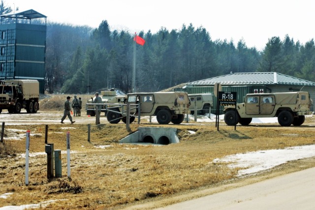 Soldiers training in Operation Cold Steel II conduct operations Feb. 28, 2018, at Range 18 on North Post at Fort McCoy, Wis. Operation Cold Steel II is the Army Reserve’s crew-served weapons qualification and validation exercise to ensure...