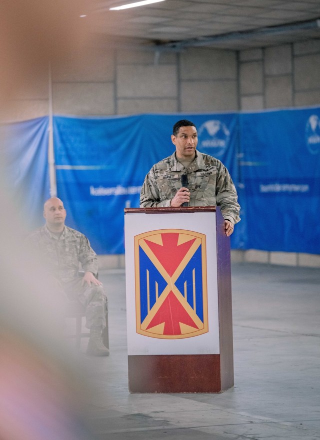 678th and 174th Air Defense Artillery Brigade Transfer of Authority Ceremony