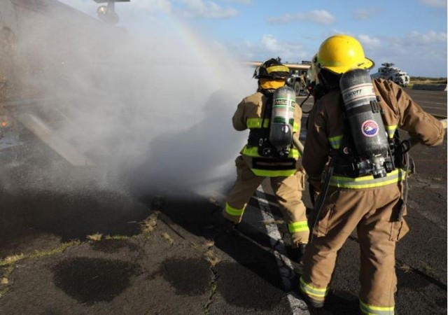 Hawaii Army National Guard, Air Force Reserve and Marine Corps Firefighters Joint Training Exercise