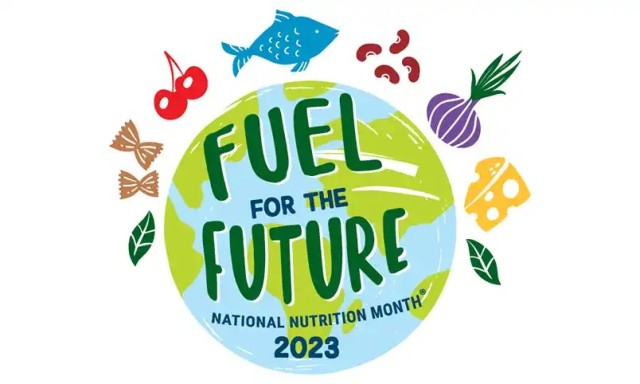 The March National Nutrition Month® theme of “Fuel for the Future” challenges us to focus our nutrition choices with a diverse diet including plant-forward options for performance. If you are in a military dining venue, look for the Go for Green® labels to help you choose high-performance options. (Graphic courtesy of Eatright.org)