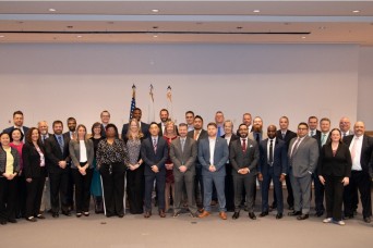 ABERDEEN PROVING GROUND, Md-Thirty-five members of APG Senior Leadership Cohort 14 celebrated completing the rigorous 10-month program during a graduati...