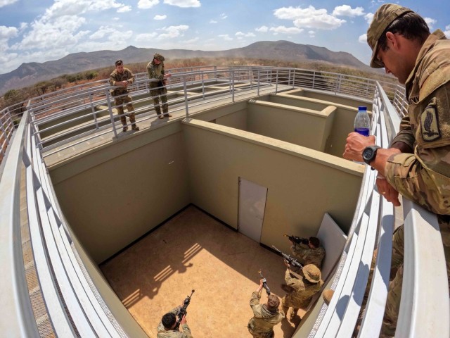 Paratroopers practice room-clearing battle drill during JA23
