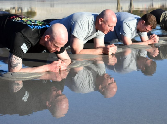 ‘Griffin Grit’ workout at beach caps 229th MI Bn. resiliency class