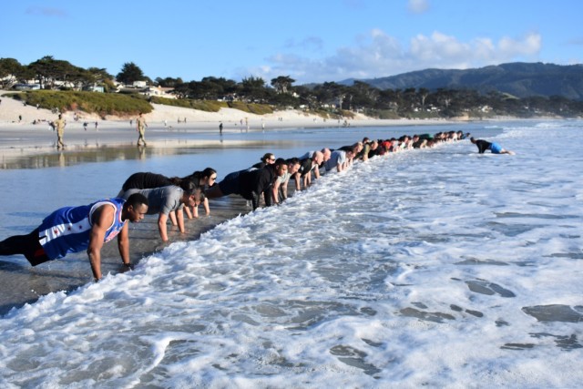 ‘Griffin Grit’ workout at beach caps 229th MI Bn. resiliency class