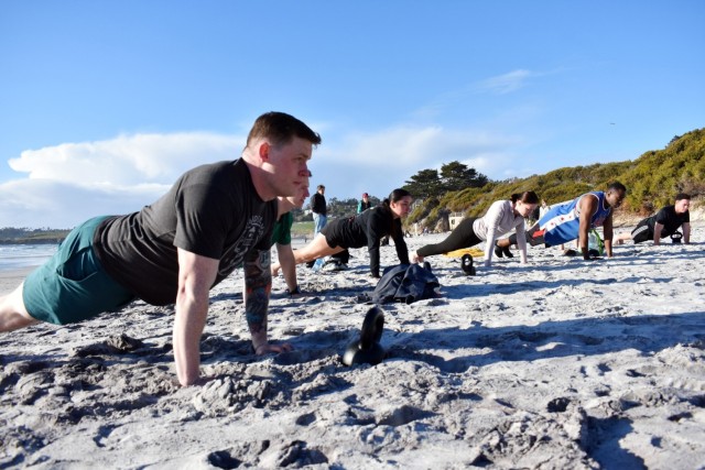 ‘Griffin Grit’ workout at beach caps 229th MI Bn. resiliency class