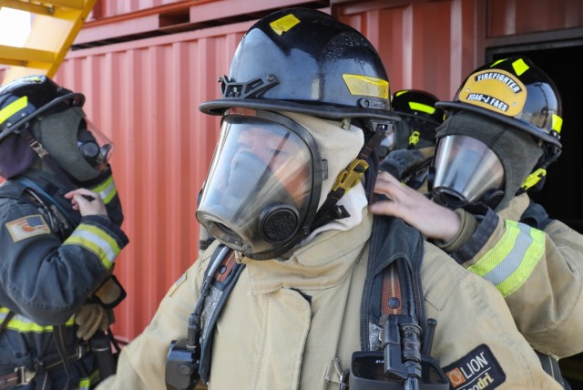 Firefighters face extreme heat, flames inside new training facility ...