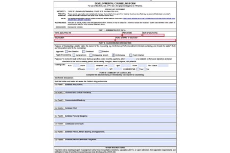 New Army Form Printable Forms Free Online