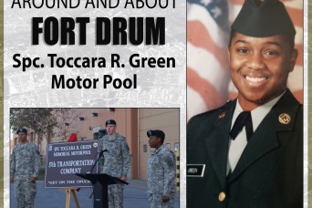 Around and About Fort Drum: Spc. Toccara Green Memorial Motor Pool