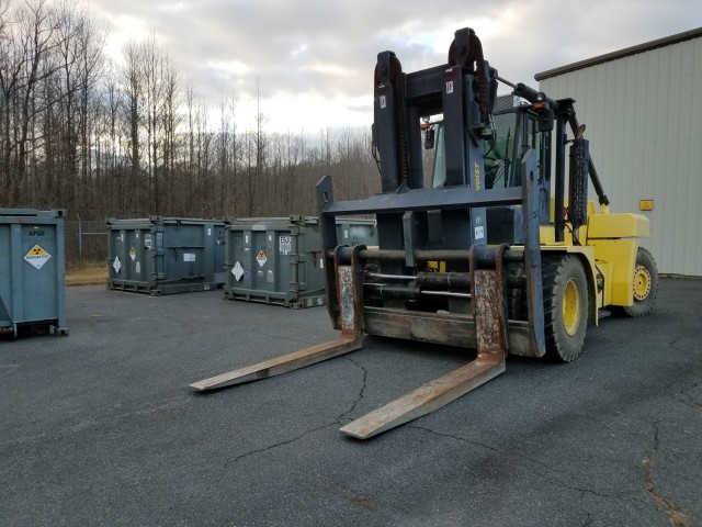 This photo was submitted by Cyrus Turner, health physicist with the Joint Munitions Command. This forklift was used to move big bins with bulk material like debris for the Department of Defense Low-Level Radioactive Waste Program. 