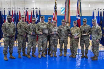 FORT STEWART, GA – Soldiers assigned to the 3rd Combat Aviation Brigade, 3rd Infantry Division were recognized by Col. Ryan McCormack, 3rd ID chief of s...