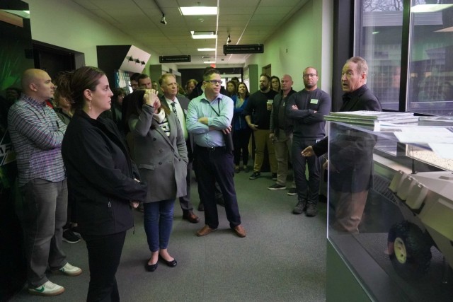 Leadership Macomb participants tour an R&D lab