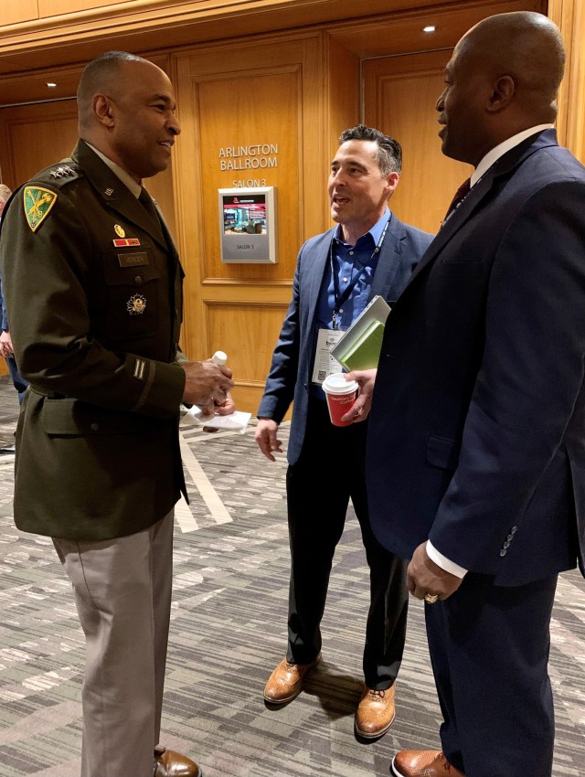 DCS, G-9 Lt. Gen. Kevin Vereen engages community leaders at the Association of Defense Communities National Summit.