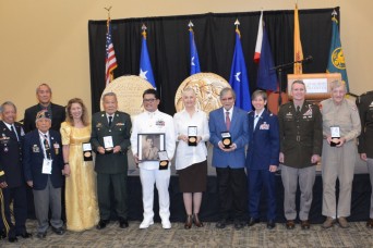 Six World War II Veterans received the Congressional Gold Medal during a presentation March 18 at the Las Cruces Convention Center as part of Pre-Bataan...