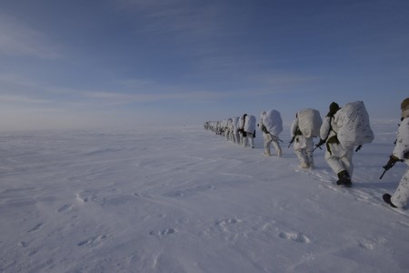 U.S. Army and Canadian Soldiers practiced and conducted tactical insertion on an open ice skiway delivered by an LC-130 Hercules skiplane of the 109th Airlift Wing, New York Air National Guard, on frozen oceanic Arctic ice near Cornwallis Island, Nunavut, Canada, March 15, 2023.

U.S. and Canadian Soldiers and U.S. Airmen participated in Guerrier Nordique 23 in Resolute Bay, Nunavut, Canada from March 6 to March 20, 2023. U.S. Soldiers and Airmen consisted mainly of National Guard units from Connecticut, New Hampshire, Utah, New York, and Vermont. U.S. Army active duty Soldiers came from the 11th Airborne Division out of Fairbanks, Alaska. Canadian Soldiers came mainly from the 35th Canadian Brigade Group. Guerrier Nordique is an annual training exercise hosted by the Canadians in different locations each year. The training usually focuses on domestic emergencies and responses. For the first time this year, the focus of the exercise focused on military tactics and lethality.