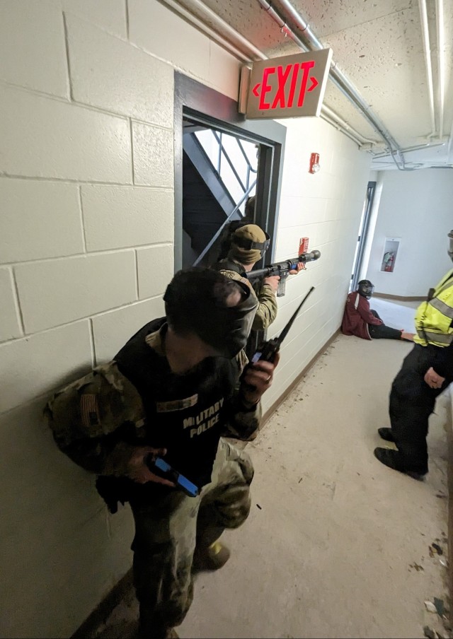 Fort Drum MPs train with fire, emergency services personnel on active shooter drills at Mountain Guardian Academy