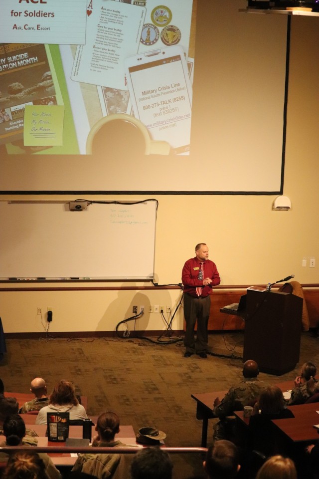 Fort McCoy suicide prevention program manager trains garrison workforce members