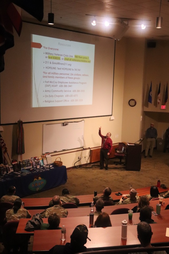 Fort McCoy suicide prevention program manager trains garrison workforce members