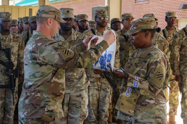 Provider Soldiers case their colors and deploy to the Middle East