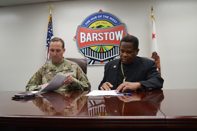Fort Irwin, Barstow sign fourth IGSA