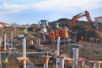 U.S. Army barracks complex construction underway at Fort Sill